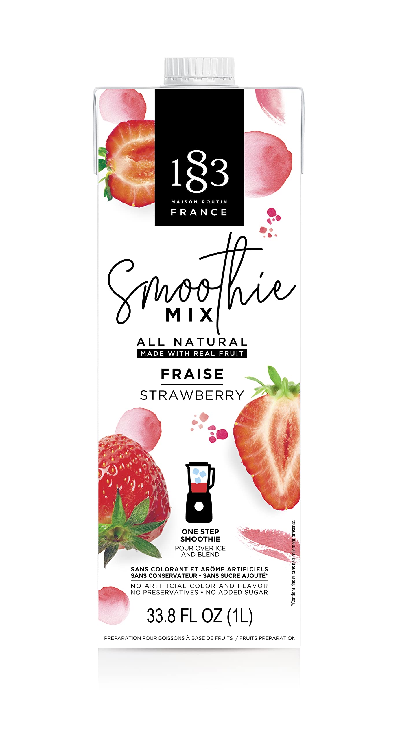 Amazon.com : 1883 Maison Routin French Strawberry Smoothie Mix, No